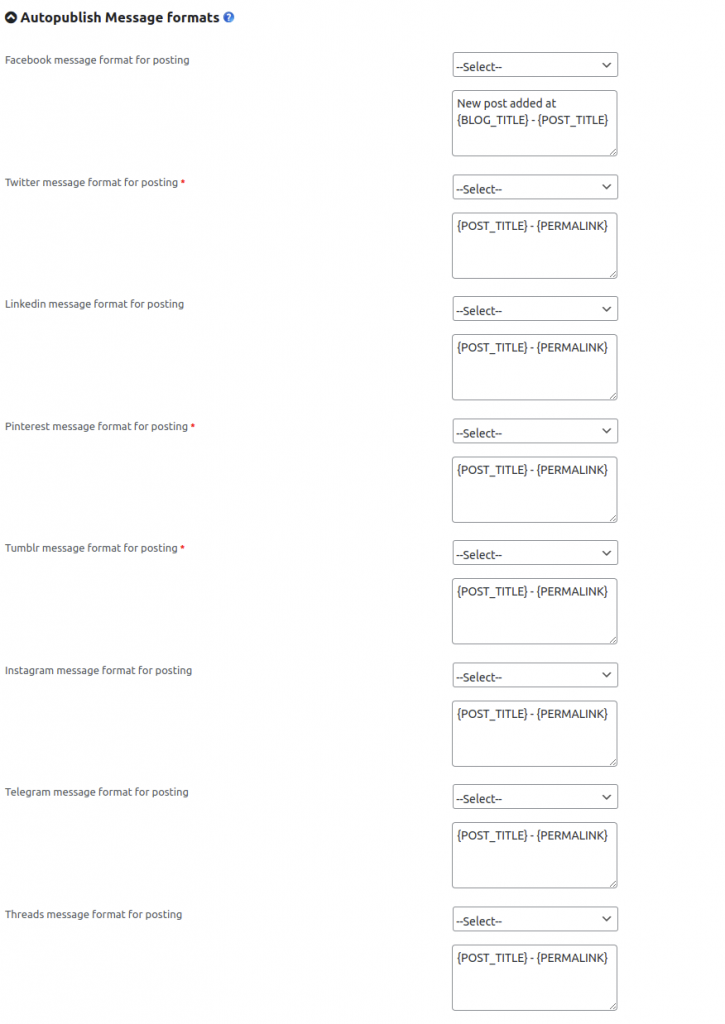 Auto-publish-Message-Formats