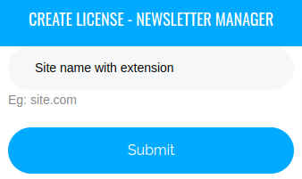 create license - newsletter