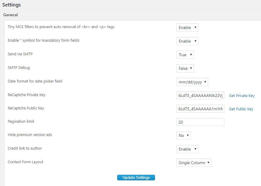 General Settings