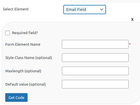 Contact Form Element - Email Field