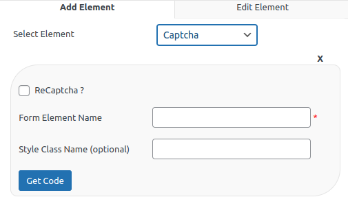 Contact Form Element - Captcha