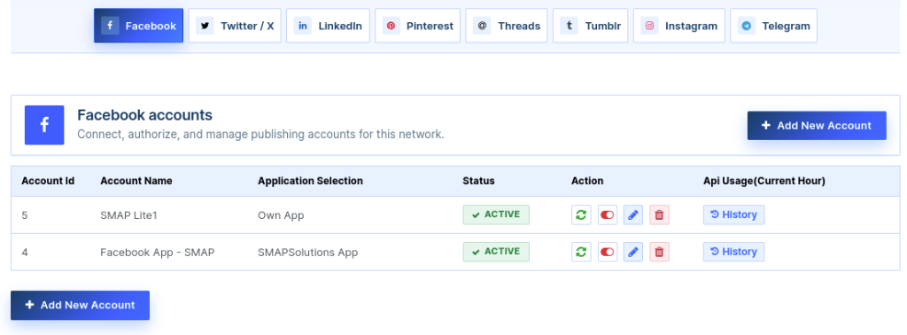 Manage Accounts