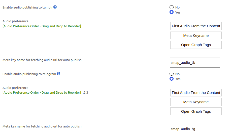 Audio Auto publish