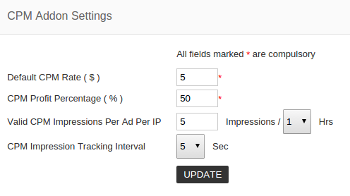 cpm addon settings