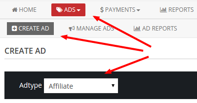 create affiliate ad