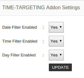 time targeting addon settings