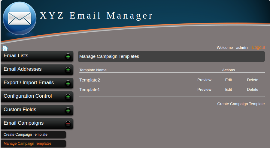 Manage Campaign Template