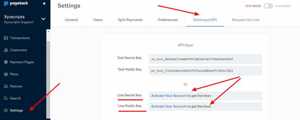 Paystack Button Paystack Payment Addon | XYZScripts Help