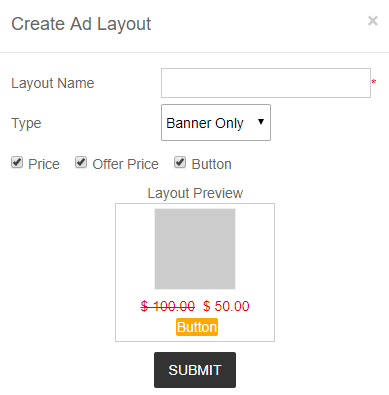 create ad layout - banner only
