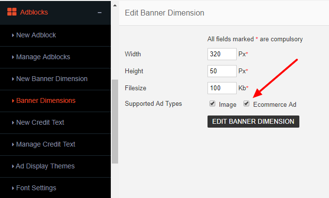 edit banner dimension