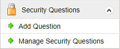 security questions