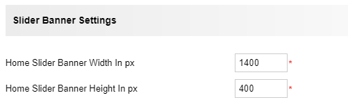 slider banner settings
