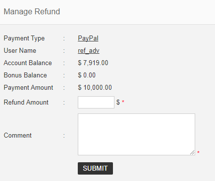 manage refund