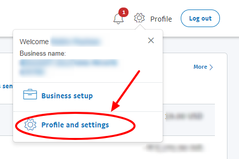 profile and settings