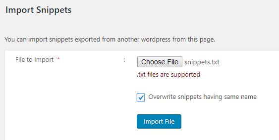 import snippets