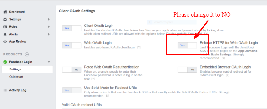 Validation required. Redirect_uri. Oauth callback uri in browser. Oauth Facebook. Oauth callback uri.