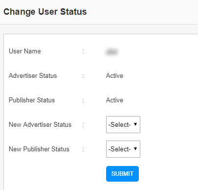 change user status
