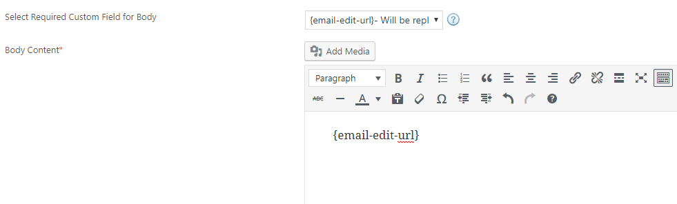 email edit url