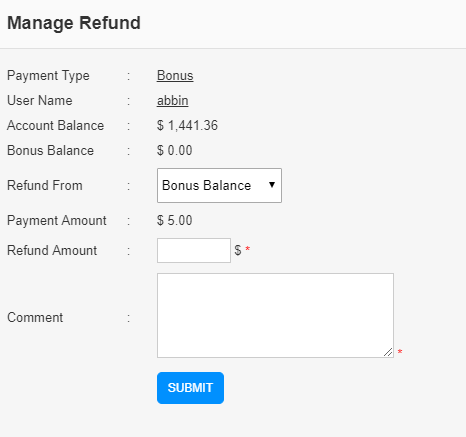 manage refund