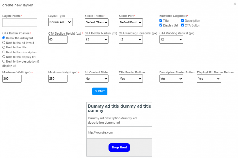 Ad Layouts | XYZScripts Help